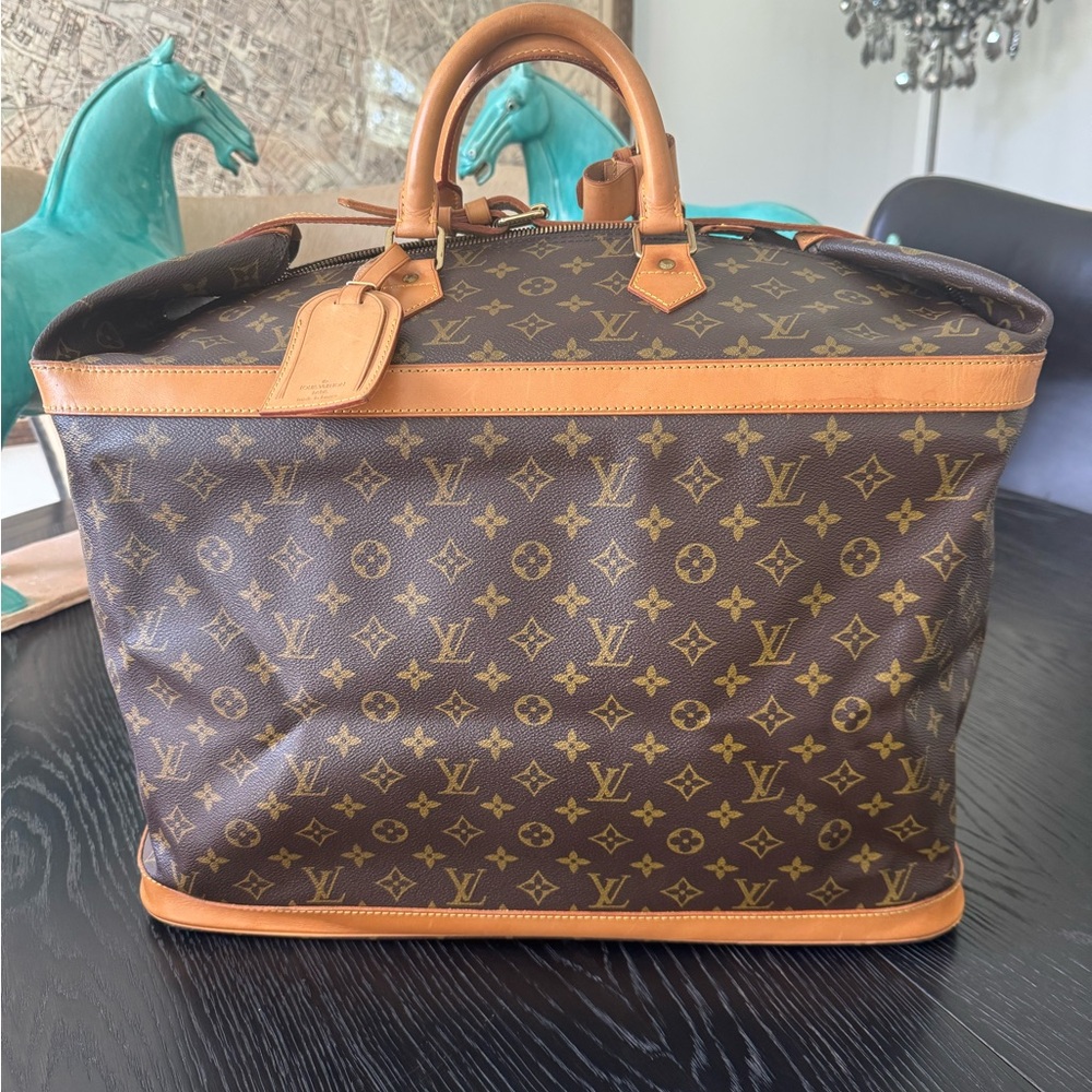 Louis Vuitton Brown Monogram Duffel Bag with Vachetta Leather
